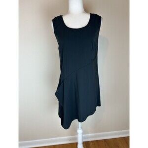 Spirit House S Black Shirt Tunic Dress Lagenlook Asymmetrical Artsy Minimalist